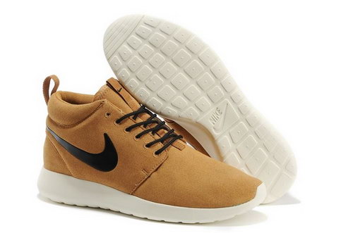 Nike Roshe Run Mens Shoes High Warm Special Light Brown Black Discount Code